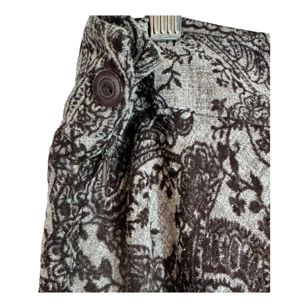 Vintage Christopher Banks Brown floral Linen  Aline Skirt 14 - Picture 5 of 6